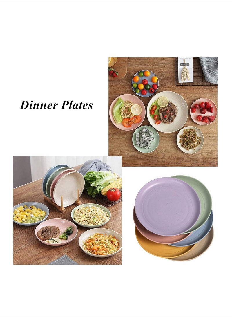 Generic - Lightweight Wheat Straw Plates Unbreakable Dinner Dishes Plates Set Non-Toxin Dishwasher & Microwave Safe BPA Free and Healthy for Kids Children Toddler & Adult (Small 6 Pack 5.9') - Image 1