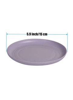 Generic Lightweight Wheat Straw Plates Unbreakable Dinner Dishes Plates Set Non-Toxin Dishwasher & Microwave Safe BPA Free and Healthy for Kids Children Toddler & Adult (Small 6 Pack 5.9')  - Image 3
