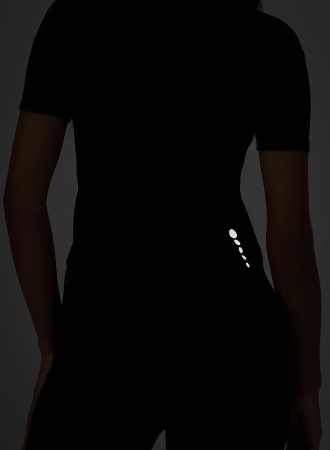 Styli Side Reflective Dot Detail Scoop Neck Top  - Image 5