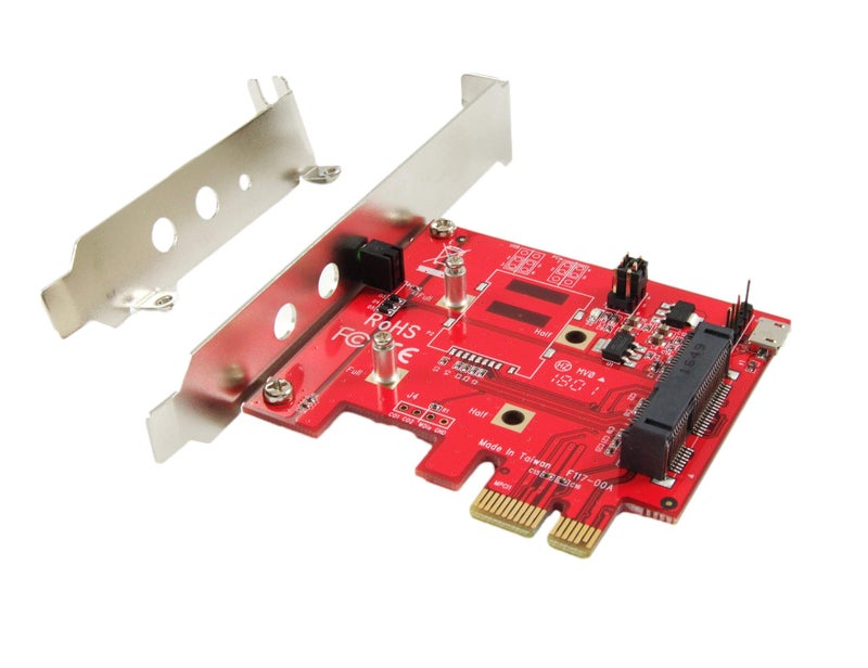 Ableconn PEX-MP117 Mini PCI-E to PCI-E Adapter Card - Mini PCIe to PCIe Adapter - mPCIe to PCIe - Ideal for Wireless Mini PCI Express Card, TAA - Image 1