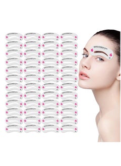 BONITO 48-Pieces Reusable Eyebrow Drawing Template, Grooming Stencil Kit for DIY Tools Eyebrows Shaping  - Image 1