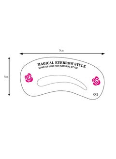 BONITO 48-Pieces Reusable Eyebrow Drawing Template, Grooming Stencil Kit for DIY Tools Eyebrows Shaping  - Image 4