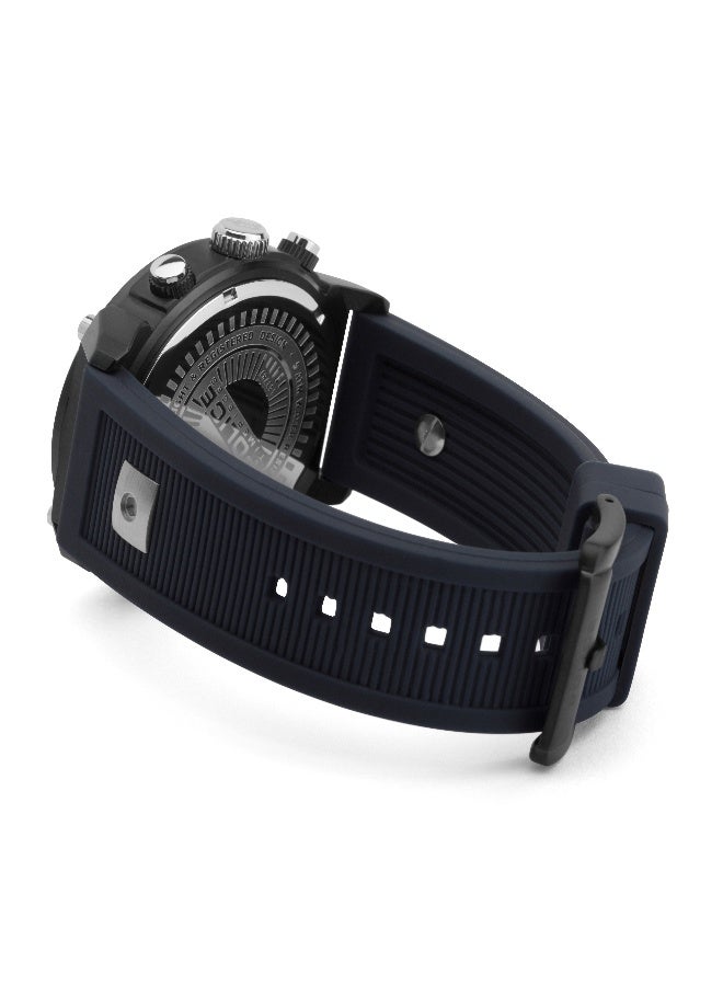 POLICE Men Armor Blue Silicone Strap Multifunction Watch for Men, 50mm - Image 2