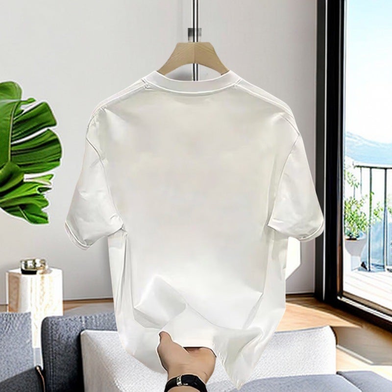 Hong Kong Style Trendy Brand New Printed Short-Sleeved T-Shirt Men'S Summer Trendy Ins Retro Loose Casual Half-Sleeved Top Trendy - Image 5