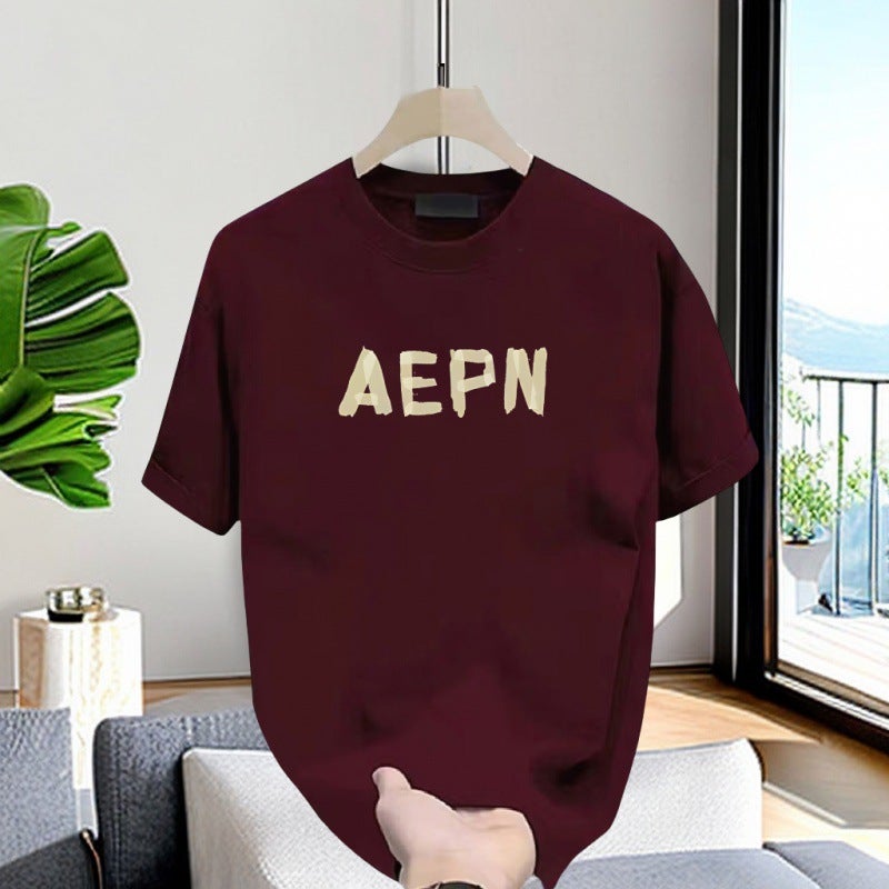 Hong Kong Style Trendy Brand New Printed Short-Sleeved T-Shirt Men'S Summer Trendy Ins Retro Loose Casual Half-Sleeved Top Trendy - Image 4
