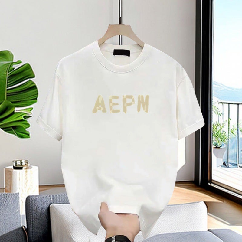 Hong Kong Style Trendy Brand New Printed Short-Sleeved T-Shirt Men'S Summer Trendy Ins Retro Loose Casual Half-Sleeved Top Trendy - Image 3