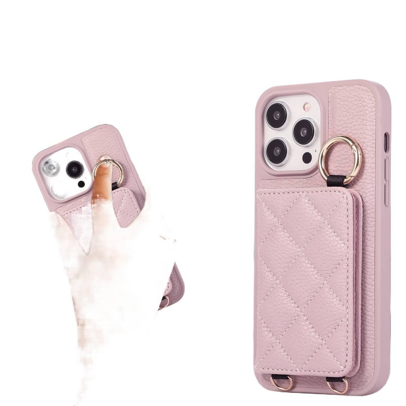 غطاء واقي | لـ iPhone 11 Pro | بني | TPU | حامل بطاقات | مرآة - Image 4