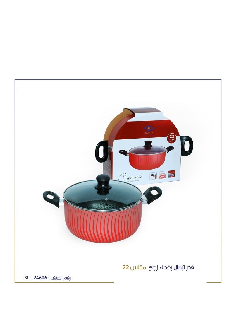 Generic - Tefal saucepan with glass lid, size 22 - Image 1