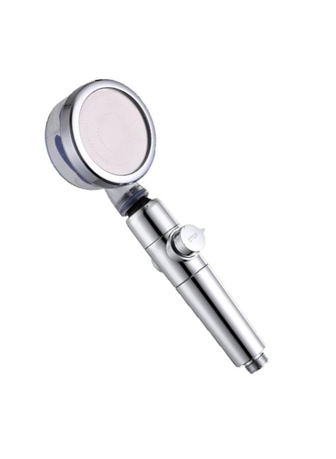 High-Pressure Turbocharged Shower Head with Filtration System - 360° Rotating Handheld Water-Saving Showerhead - Includes 3 Replaceable PP Cotton Filters for Chlorine Removal & Skin Protection (Silver/Blue) - Image 5