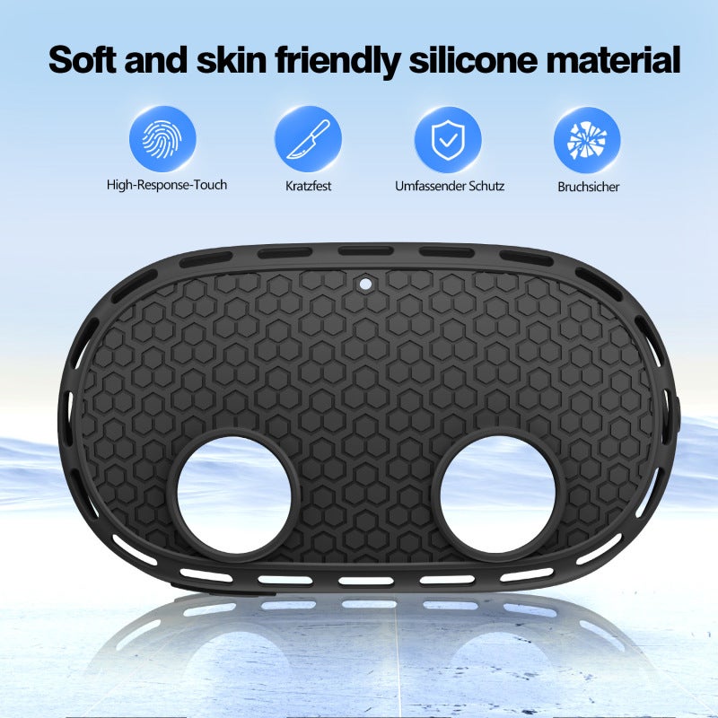 VR Headset Accessory Set: 5-In-1 Soft Silicone Full Protection Kit - Anti-Slip Adjustable Controller Grips Face Cover Lens Shield for Meta Quest 3S & Quest 3 VR Gaming Enthusiasts - Image 3