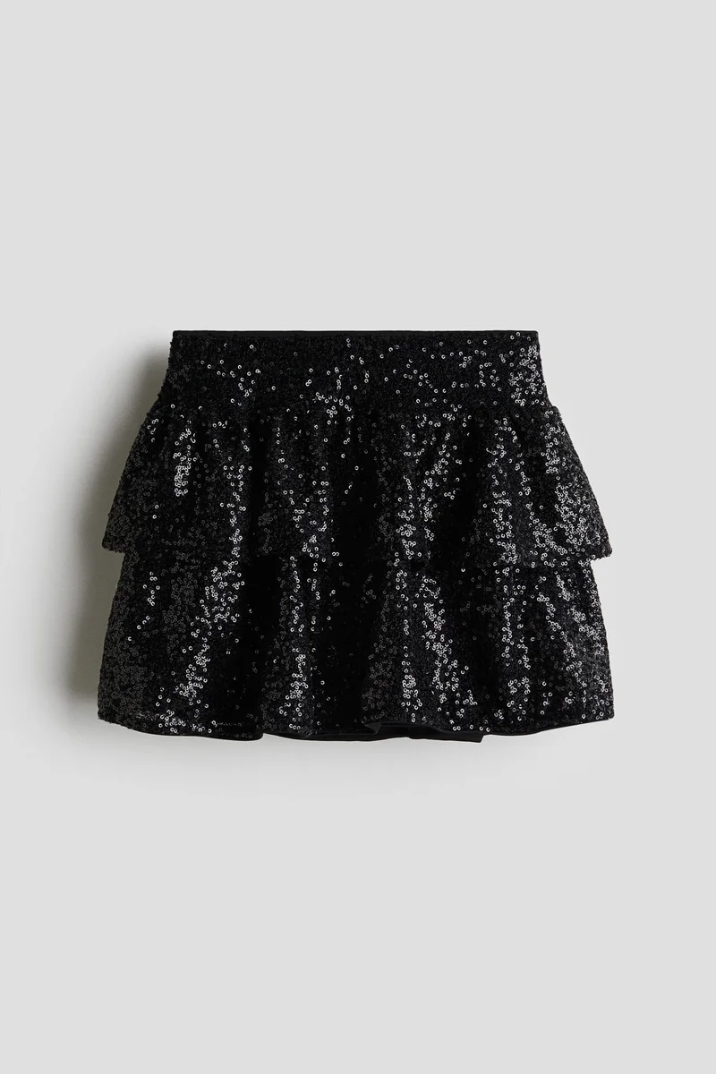 H&M Tiered sequined skirt