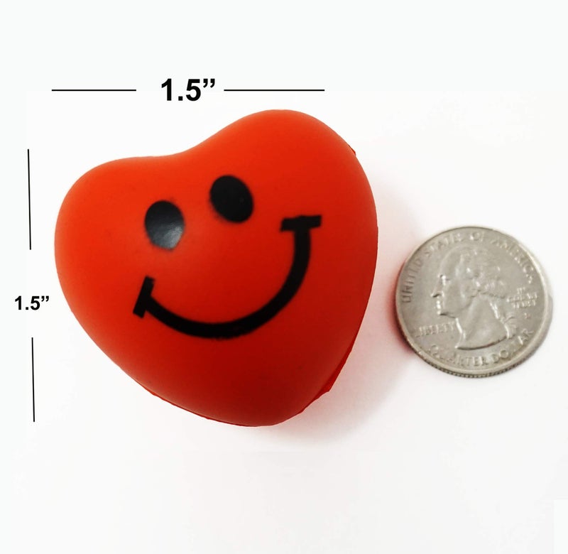 4E's Novelty 24 Pack Heart Stress Balls Bulk - Valentine Stress Hearts Mini Heart Shaped Stress Balls 1.5" - Squishy Stress Balls for Kids & Adults, Valentines Day Party Favors, Classroom Gifts - Image 4