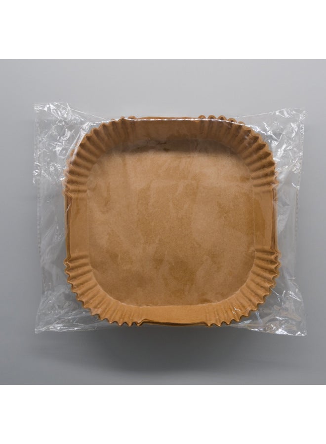 Air Fryer Paper Special Paper Customized Air Fryer Special Paper Plate Food Grade Air Fryer Paper-Color:White-Specifications:Square 20cm +4.5cm Self-adhesive Bag 50  - Image 1