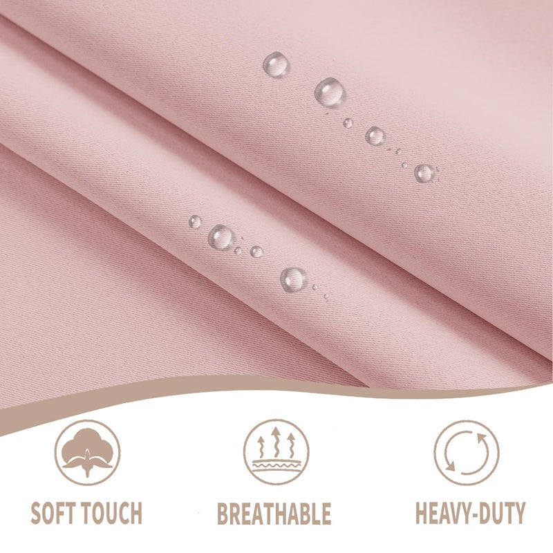 Vatge Pink French Door Curtains - No Drill Door Window Curtains For Privacy  Sidelight Curtains For Front Door  1 Panel  W25 X L72  Baby Pink - Image 5