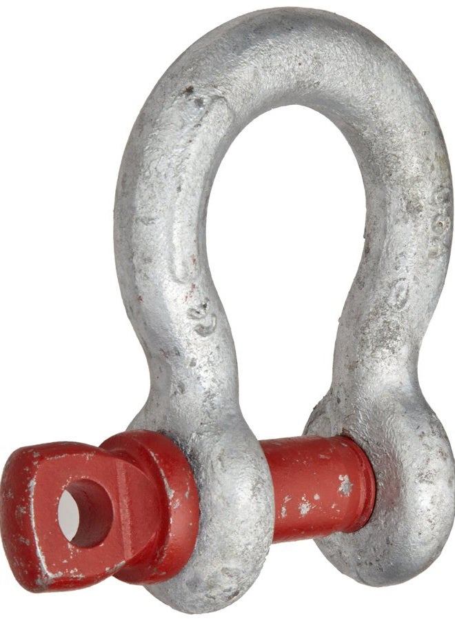 1018491 Carbon Steel G-209 Screw Pin Anchor Shackle, Galvanized, 4-3/4 Ton Working Load Limit, 3/4" Size