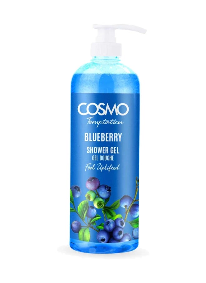 COSMO Cosmo Temptation Blueberry Shower Gel 1000ml for Men & Women  - Image 1