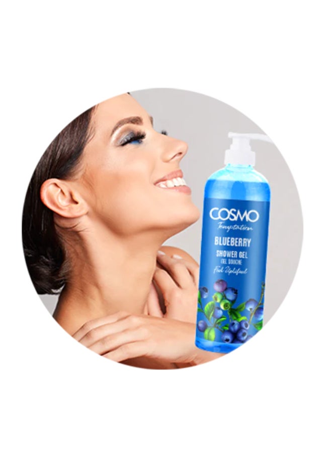 COSMO Cosmo Temptation Blueberry Shower Gel 1000ml for Men & Women  - Image 5