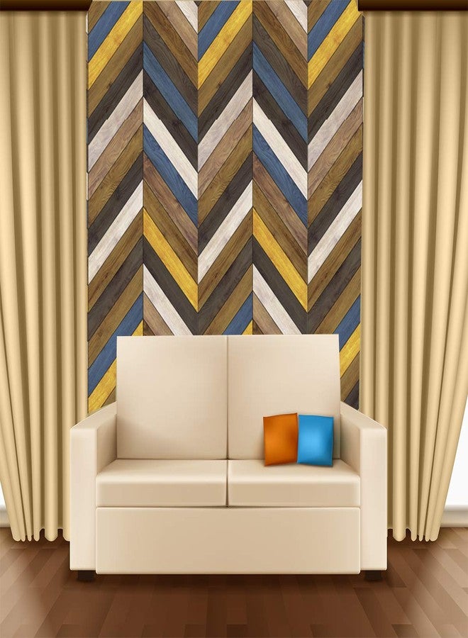 DECOR PRODUCTION Self Adhesive Wallpaper Wall Sticker for Home Decor, Living Room, Bedroom, Hall, Kids Room, Play Room (PVC Vinyl, Water Proof 10 sq.ft) 16x90 Inches Each Strip - Image 4