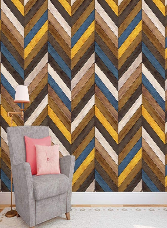 DECOR PRODUCTION Self Adhesive Wallpaper Wall Sticker for Home Decor, Living Room, Bedroom, Hall, Kids Room, Play Room (PVC Vinyl, Water Proof 10 sq.ft) 16x90 Inches Each Strip - Image 1