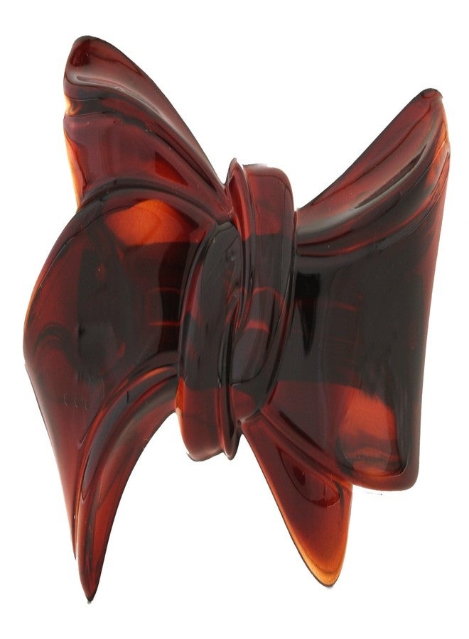 Caravan Tied Looking Bow Automatic Barrette in Tortoise Shell Color - Image 1