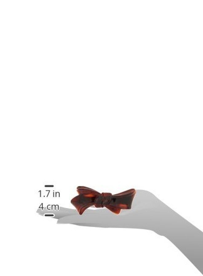 Caravan Tied Looking Bow Automatic Barrette in Tortoise Shell Color - Image 2