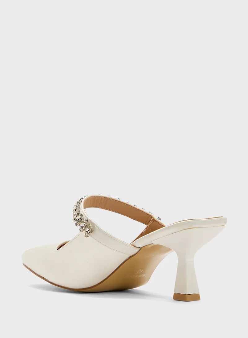 Ella Limited Edition Diamante Heeled Pump