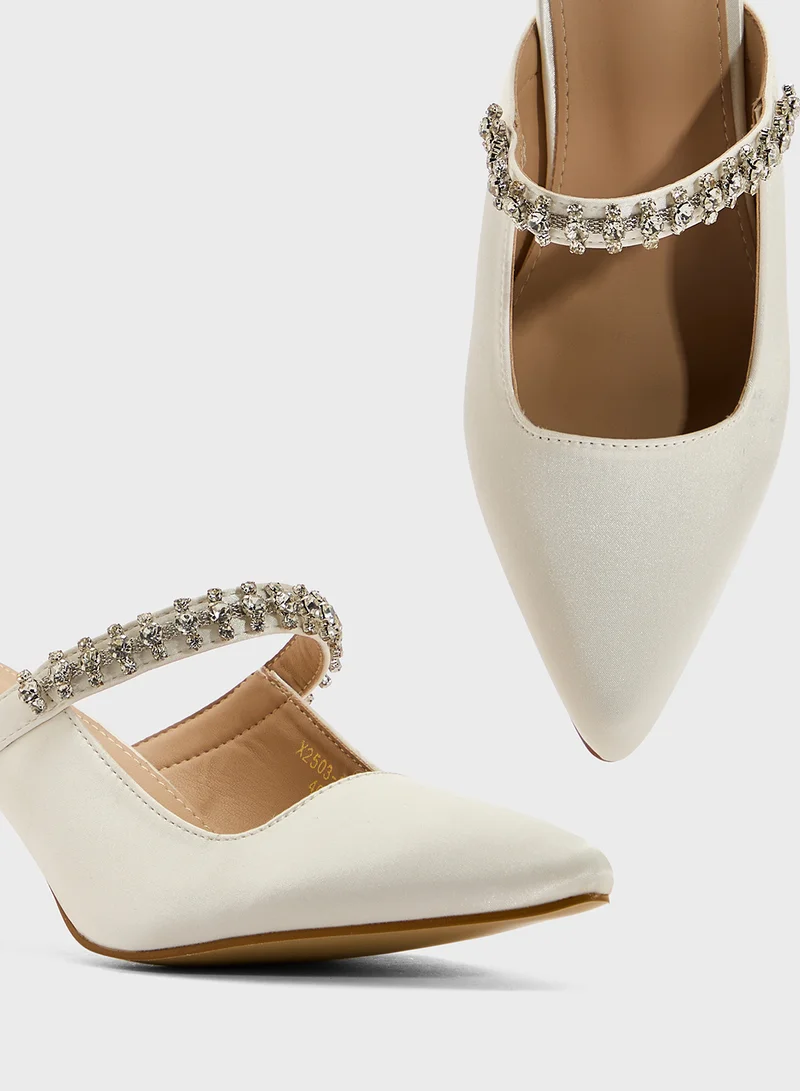 Ella Limited Edition Diamante Heeled Pump