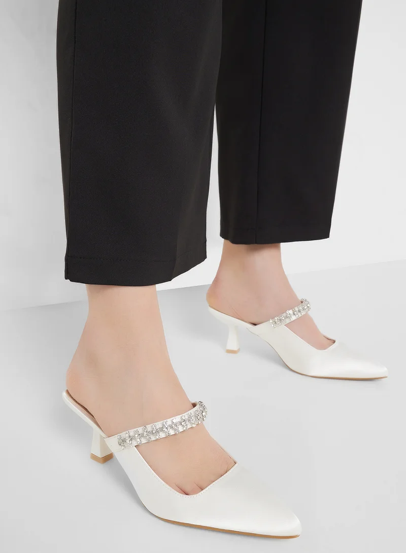 Ella Limited Edition Diamante Heeled Pump