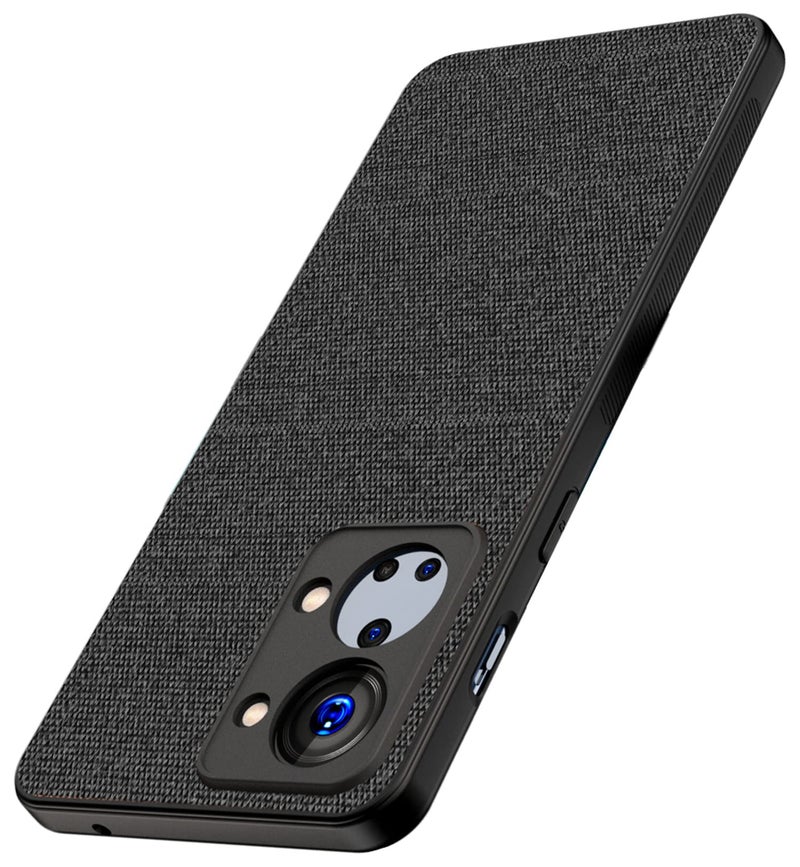 KAPA Soft Full Polycarbonate Fabric Protective Back Case Cover for OnePlus Nord 2T 5G (Black) - Image 1