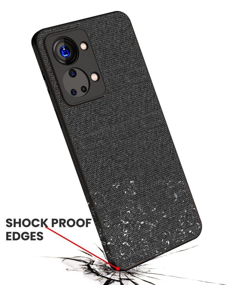 KAPA Soft Full Polycarbonate Fabric Protective Back Case Cover for OnePlus Nord 2T 5G (Black) - Image 5
