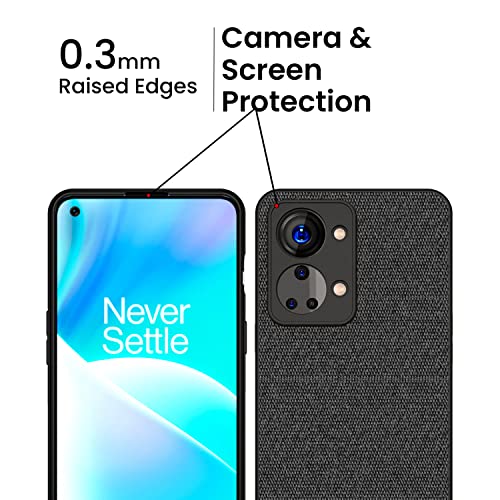 KAPA Soft Full Polycarbonate Fabric Protective Back Case Cover for OnePlus Nord 2T 5G (Black) - Image 3