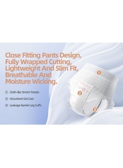 SEEDNUR Disposable Period Pants for Sanitary Protection, 10 Count Sanitary Pads Pant Style, Protective, Breathable and Moisture Wicking Underwear for Women, Super Guard Fitting Pants Design Slim Fit Size XL  - Image 4