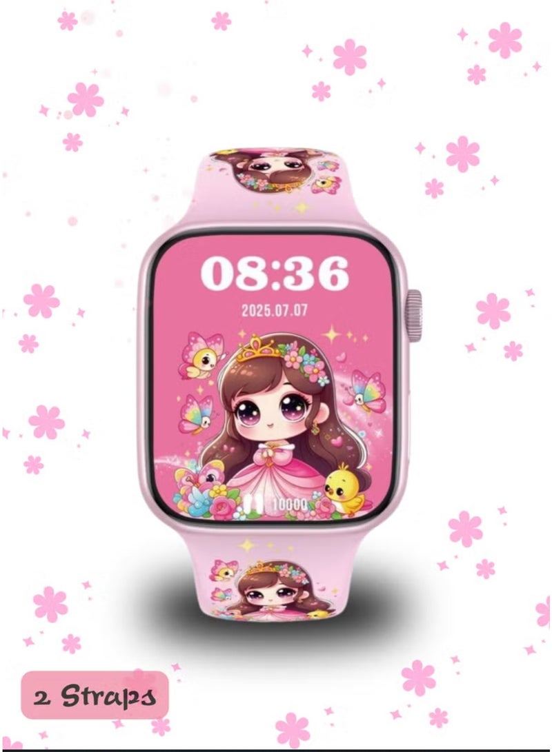 موديو ساعة ذكية موديو MW20 صغيرة للبنات والسيدات – شاشة 36 مم مع حزامين من السيليكون السائل الأنيق - Image 1