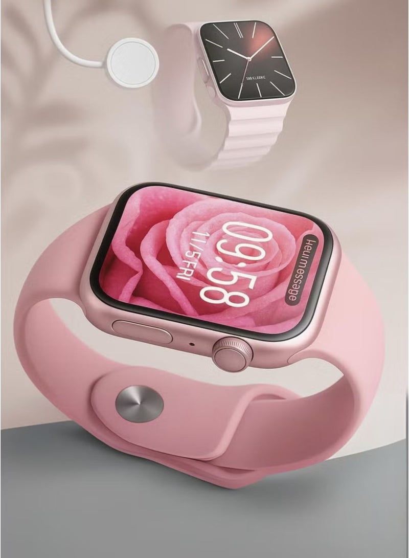 موديو ساعة ذكية موديو MW20 صغيرة للبنات والسيدات – شاشة 36 مم مع حزامين من السيليكون السائل الأنيق - Image 5