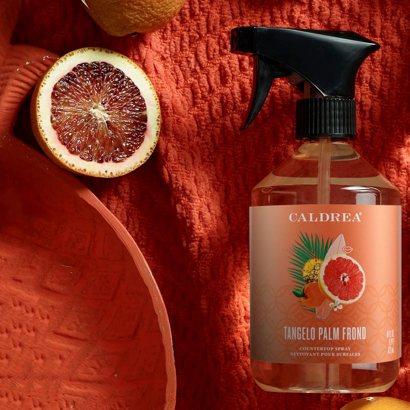 Caldrea Multi-surface CounterTop Spray Cleaner, Made With Vegetable Protein Extract, Tangelo Palm Frond Scent, 16 Oz - Image 2