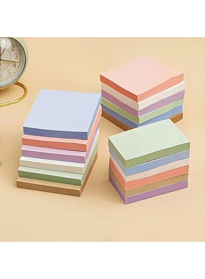 Morandi Five Color Self Adhesive Notes 100pcs Removable Memo Pad Set - Image 1