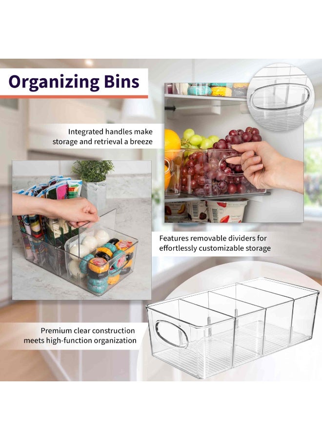 Anmi 4 Pack Kitchen Organizers and Storage, Great Fridge or Snack Organizer, Perfect in Refrigerator or Cupboard Shelf, Pantry Organizers and Storage and Cabinet Organizer - Image 3