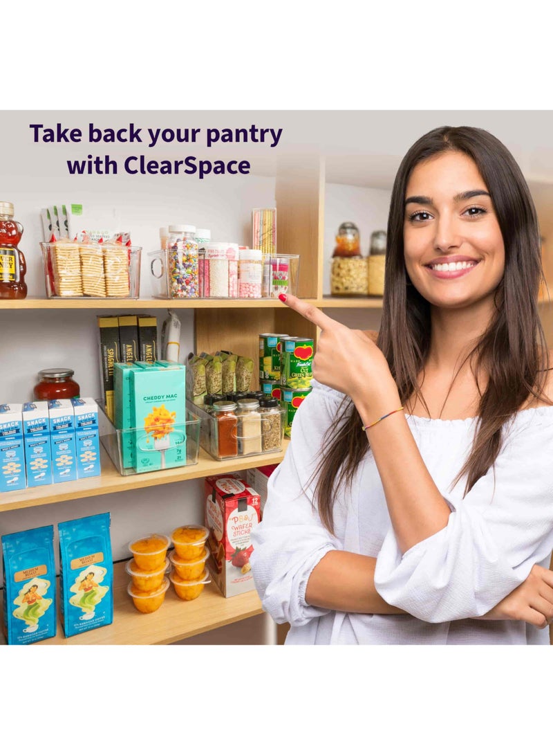 Anmi 4 Pack Kitchen Organizers and Storage, Great Fridge or Snack Organizer, Perfect in Refrigerator or Cupboard Shelf, Pantry Organizers and Storage and Cabinet Organizer - Image 5