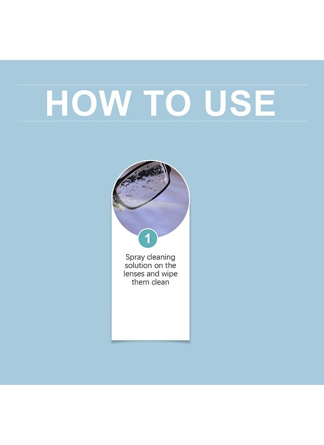 Jakehoe بخاخ تنظيف خدوش العدسات - بخاخ تنظيف وصيانة عدسات النظارات 100 مل - محلول احترافي للعناية بالعدسات للنظارات والهواتف المحمولة وما إلى ذلك. تركيبة احترافية آمنة  - Image 2
