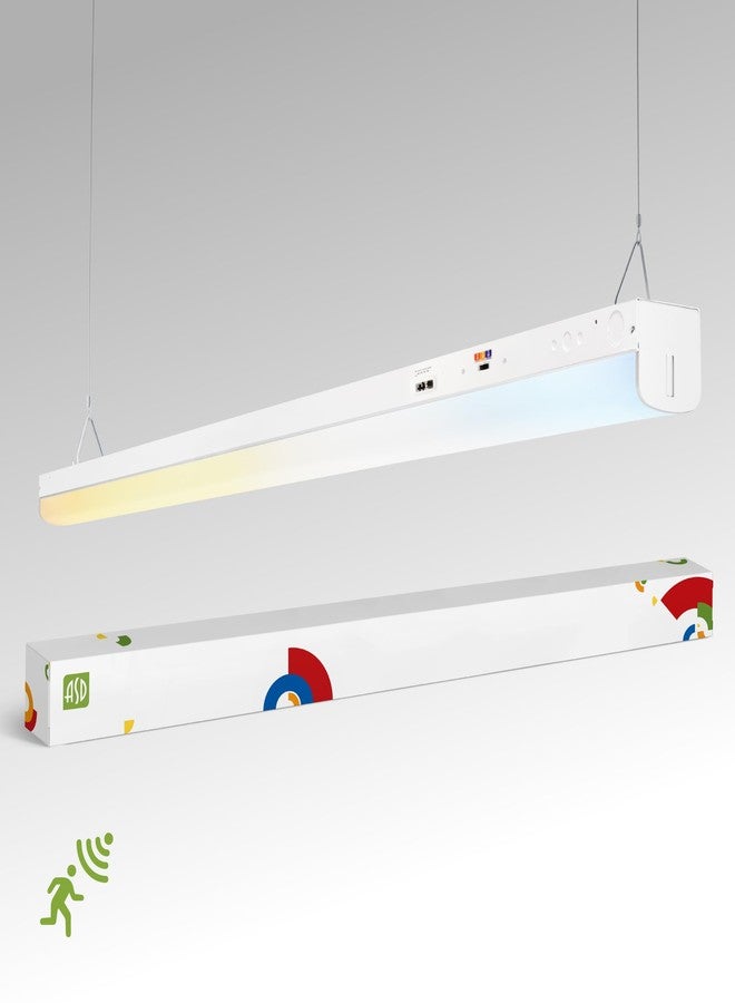 اي اس دي مصباح خطي LED بطول 4 أقدام للسلالم من ASD مزود بمستشعر حركة - 22-44 واط، 5853 لومن، قابل للتوصيل، مصباح LED للمتاجر - قابل للتعديل من 3500-5000 كلفن، مصباح سقف تجاري - معتمد من UL وDLC - Image 1