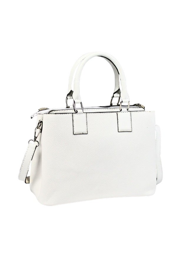Formal handbag with a stylish design -White