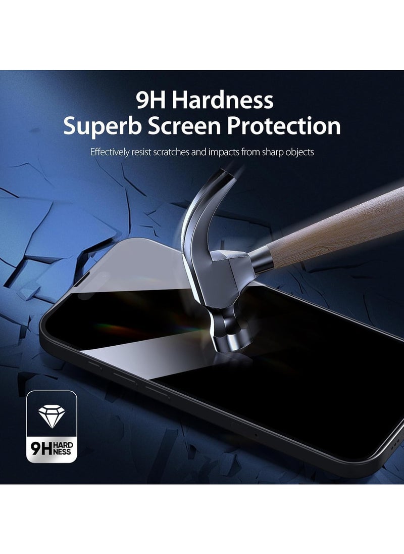 Denx Privacy Screen Protector For iphone 16, 9h tempered glass screen protector, Ultra HD Glass, Eazy Installation, Anti Shock Screen, Anti Scratch Protection, Compatible With IPhone 16  - Image 4