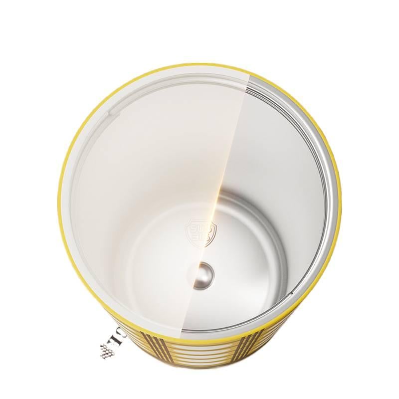 Straw Lid 550 ml Stainless Steel Coffee Mug with Carry Handle in with Ceramic Lining - Image 3