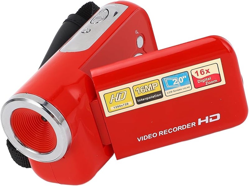 Asixxsix 16MP HD 1080P Digital Camera Camcorder with 2 Inch Rotation Screen 16X Zoom Red - Image 4
