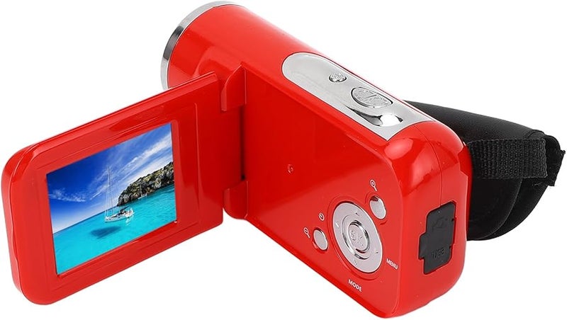 Asixxsix 16MP HD 1080P Digital Camera Camcorder with 2 Inch Rotation Screen 16X Zoom Red - Image 2