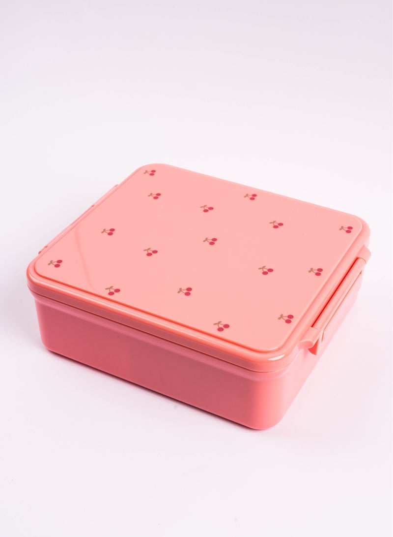 Cocobee Cherry Food Grade Tritan Bento Lunch Box with Food Jar, 4 Compartments - Pink - Image 3