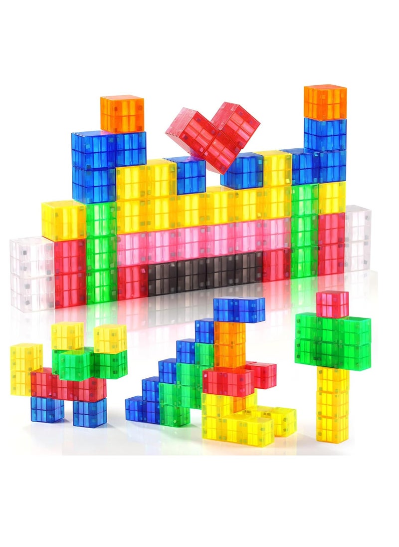 General 64 magnetic blocks for 3, 4, 5, 6, 7, 8 years old, 0.9 inch translucent magnetic blocks, magnetic building blocks, magnetic building toys, building toys  - Image 1