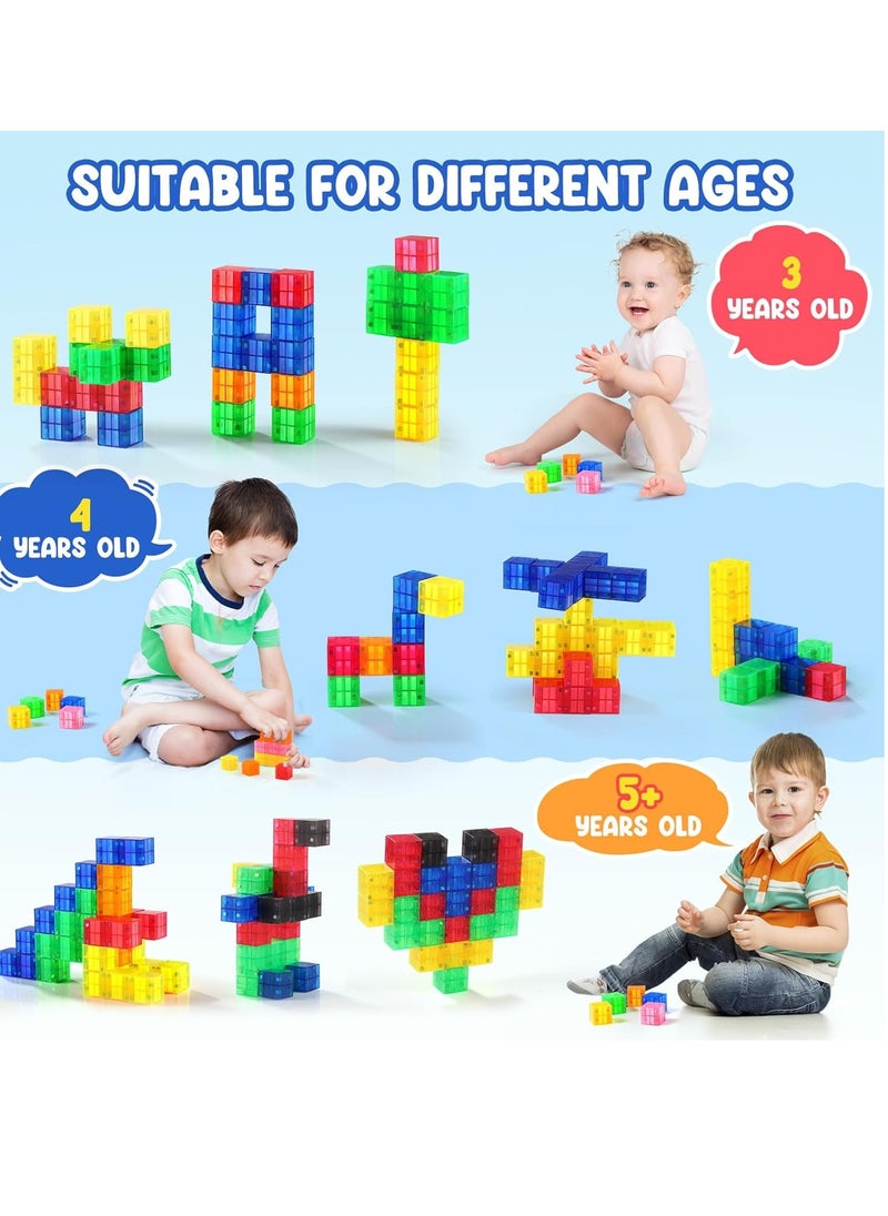 General 64 magnetic blocks for 3, 4, 5, 6, 7, 8 years old, 0.9 inch translucent magnetic blocks, magnetic building blocks, magnetic building toys, building toys  - Image 4
