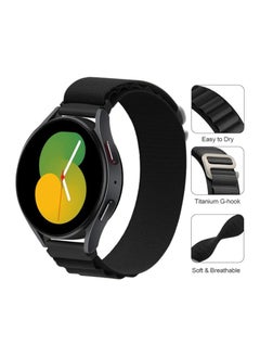 Generic Strap Nylon 20MM Band For Samsung Gear Sport/Watch 4/Watch 5 /Watch 5 Pro /S2 classic/active 2 40mm 44mm/Amazfit GTS 3/ GTS 4/4 Mini/Bip 3/Pro/GTS 2 mini/GTS 2e/Bip U/UPro (Black)  - Image 2