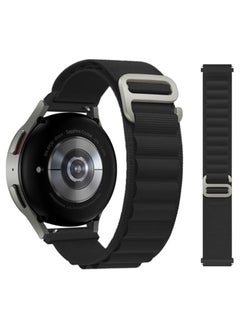 Generic Strap Nylon 20MM Band For Samsung Gear Sport/Watch 4/Watch 5 /Watch 5 Pro /S2 classic/active 2 40mm 44mm/Amazfit GTS 3/ GTS 4/4 Mini/Bip 3/Pro/GTS 2 mini/GTS 2e/Bip U/UPro (Black)  - Image 1
